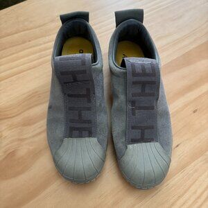 Unique Grey Suede Adidas Originals Women's Superstar BW Slip-on Shoes Size 9
